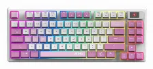 Teclado Msi Forge Gk600 Tkl Wireless, Inalambrico, Usb/bluetooth, Mecanico, Led Rgb, Ingles, Violeta/rosa